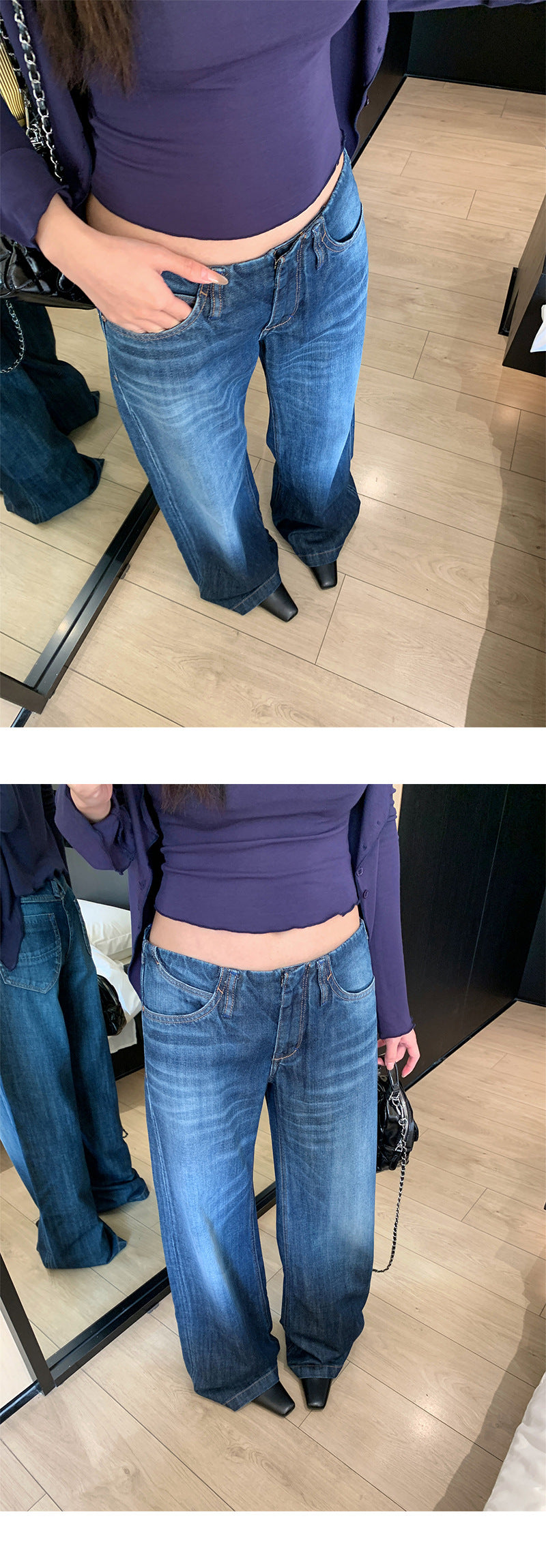 Loose Fit Straight Leg Denim Jeans | Tajstylo
