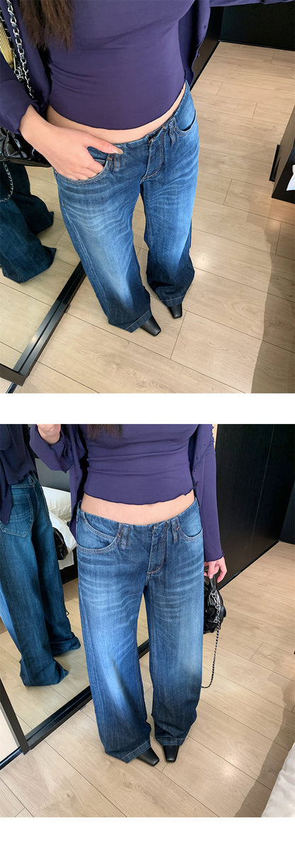 Loose Fit Straight Leg Denim Jeans | Tajstylo