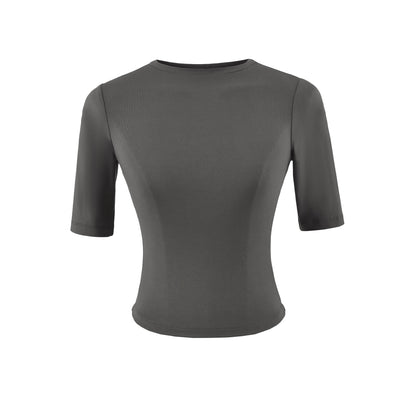 Slim Fit Round Neck Top | Tajstylo