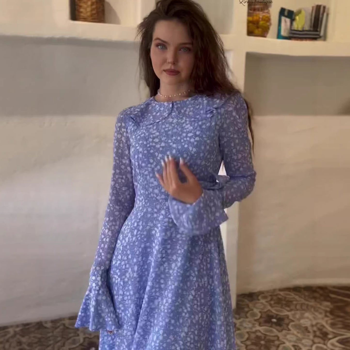 Baby Doll Collar Polka Dot Dress | Tajstylo