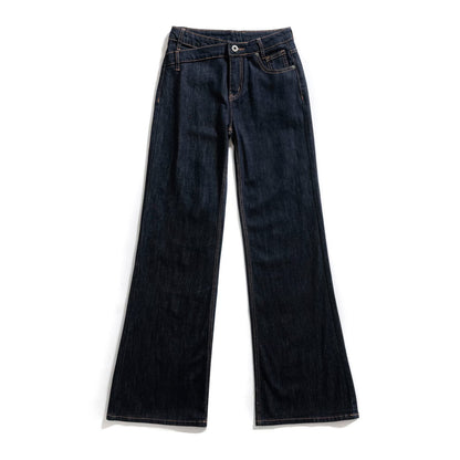 Classic Versatile Denim Flared Pants | Tajstylo