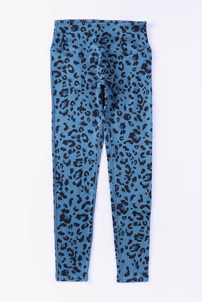 Woman wearing Classic Leopard Print Active Leggings in an urban setting
