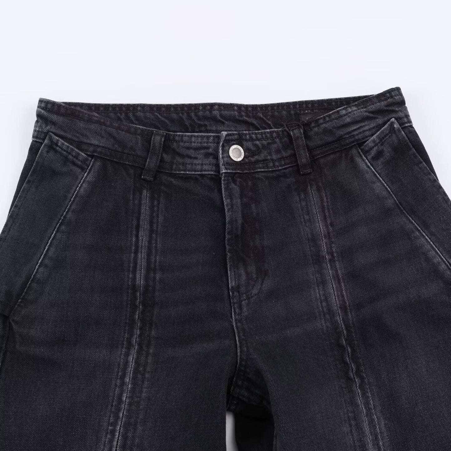 Mid Waist Wide Leg Zipper Jeans | Tajstylo