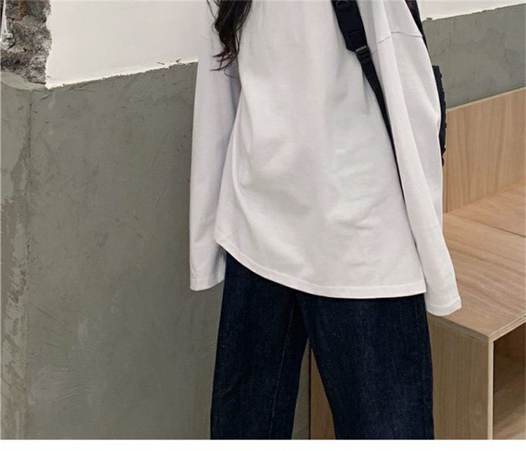 Split Color Long Sleeve T Shirt | Tajstylo