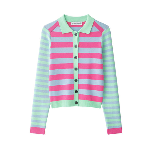 Striped Street Knitted Jacket | Tajstylo
