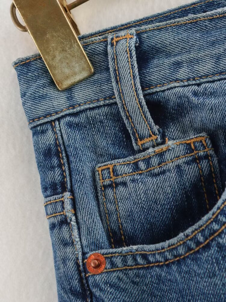 High Waist Wide Leg Denim Jeans | Tajstylo