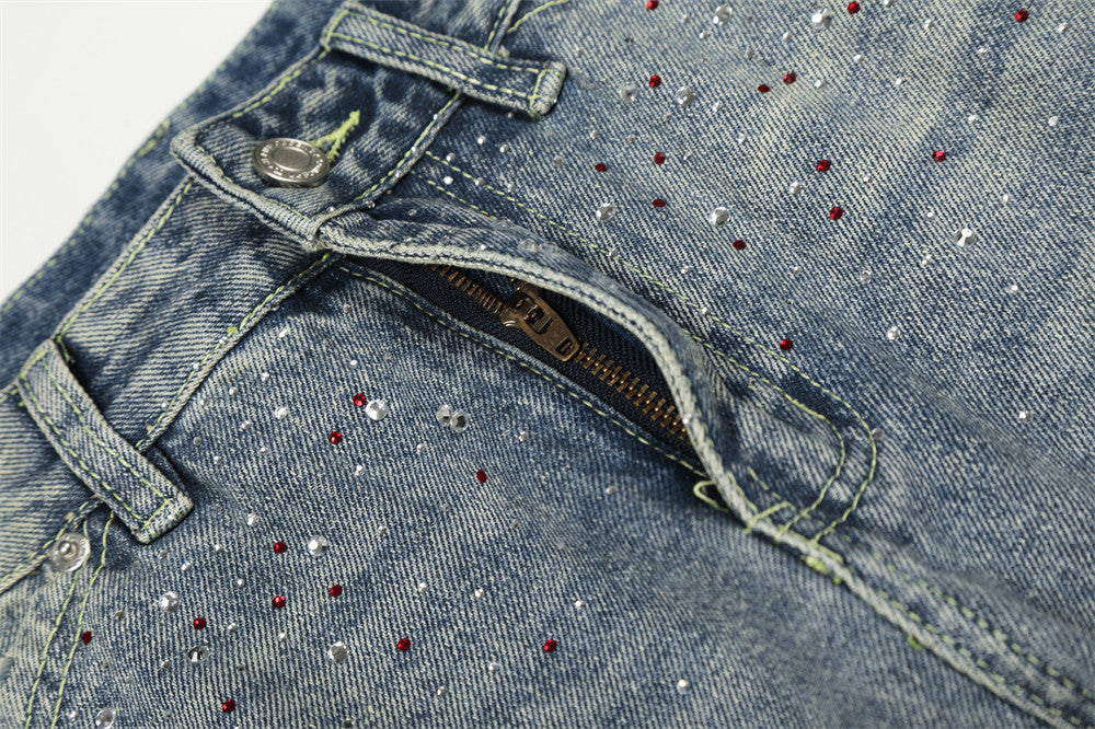 White Washed Straight Fit Denim Jeans | Tajstylo