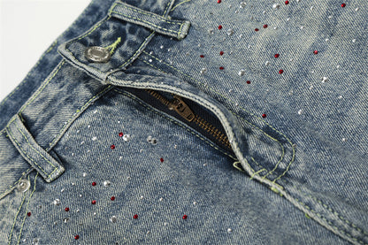White Washed Straight Fit Denim Jeans | Tajstylo