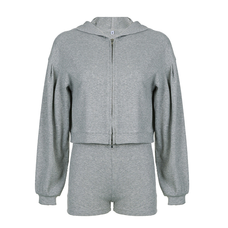 Zipper Hooded Suit for Women | Tajstylo