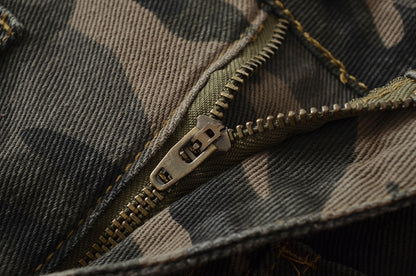 Camouflage Denim Skirt Shorts for Women | Tajstylo