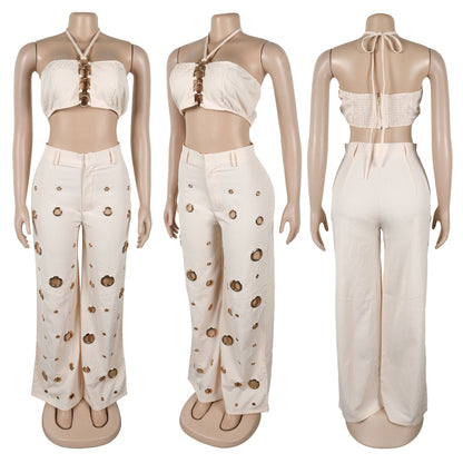 Flattering Ripped Fitted Two-Piece Nightclub Outfit | Tajstylo
