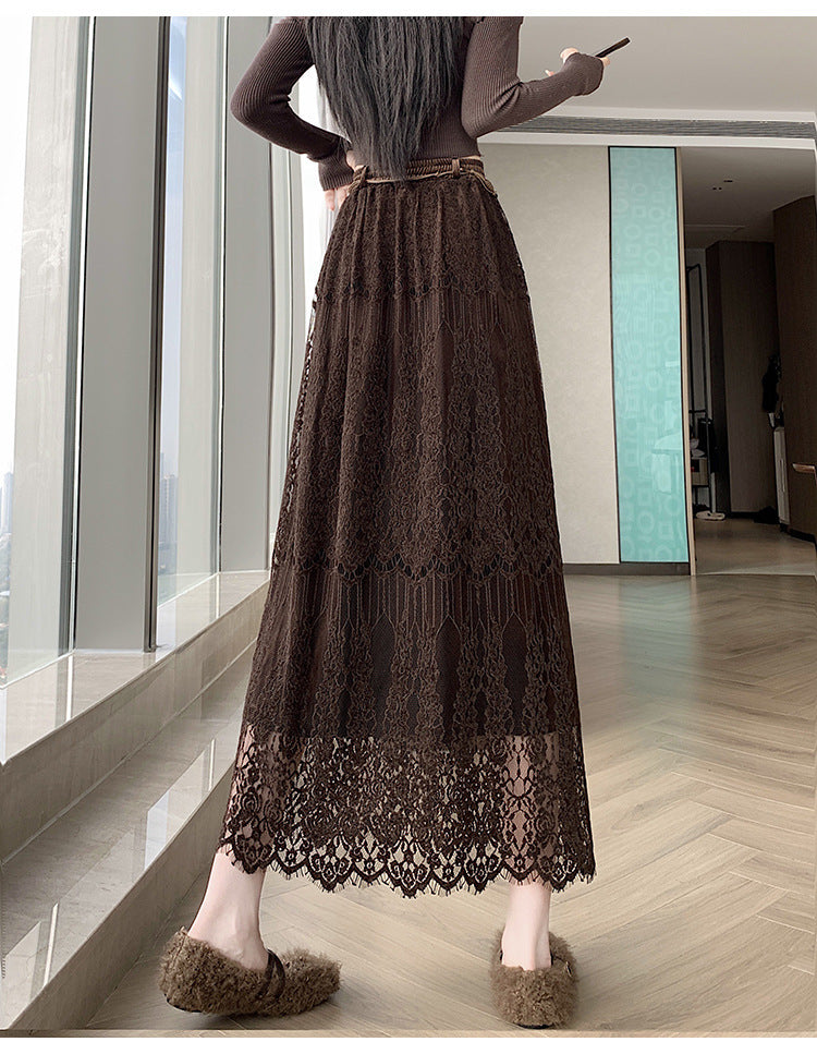 Lace Midi Skirt | Tajstylo