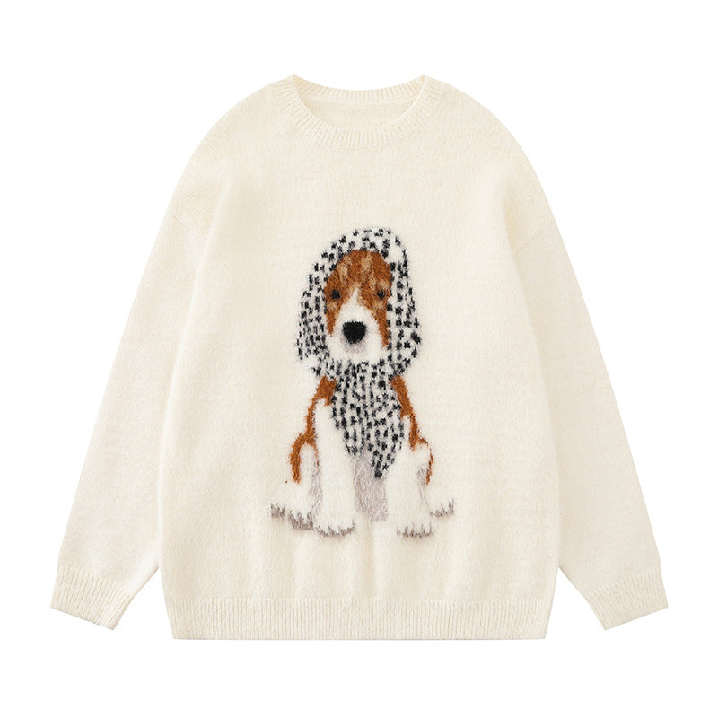 Woman wearing Crewneck Loose Fit Long Sleeve Sweatshirt in a casual setting