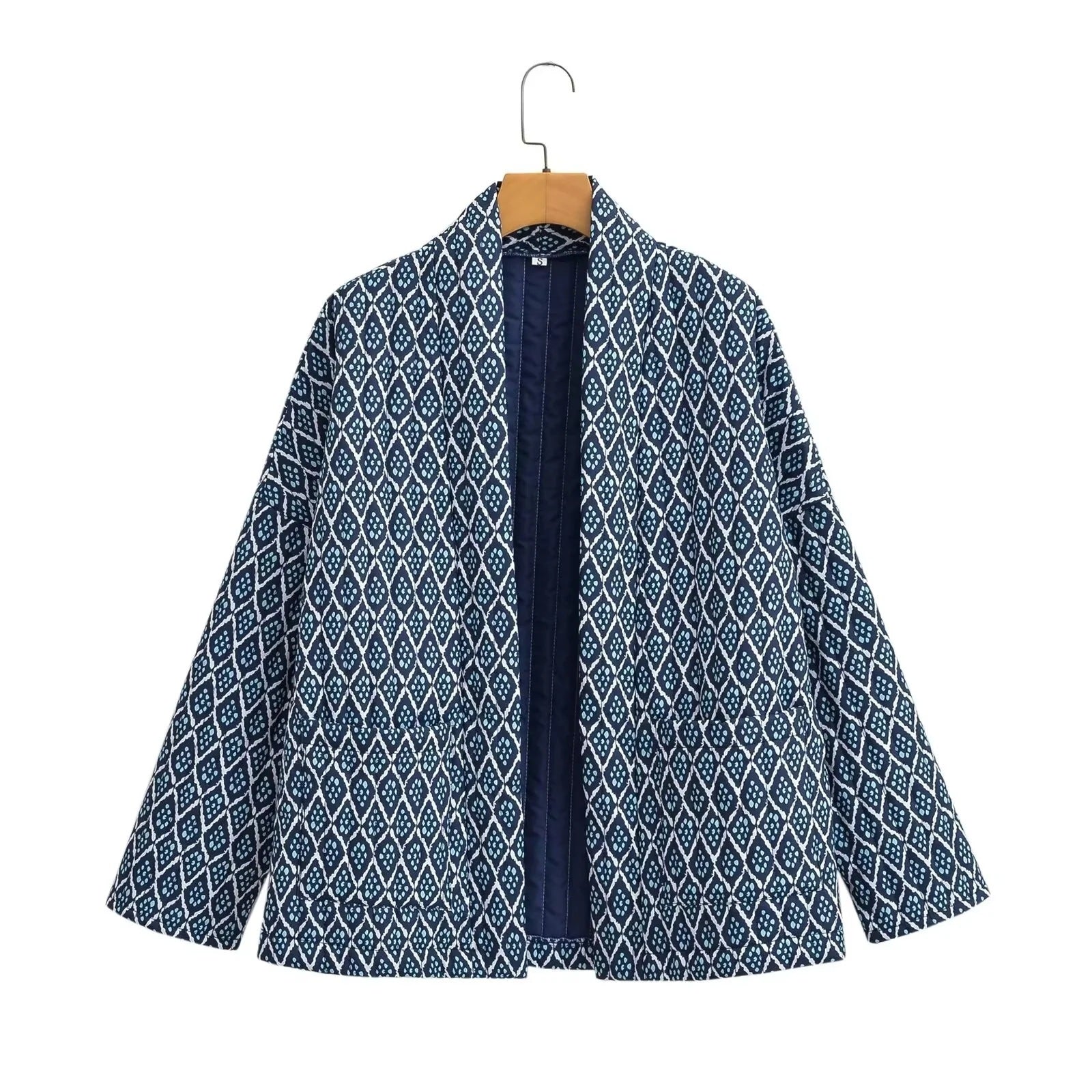 Woman wearing Quilted Coat for Women in a casual outdoor setting
