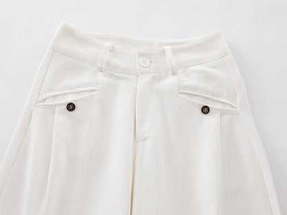 Casual White Denim Pants for Women | Tajstylo