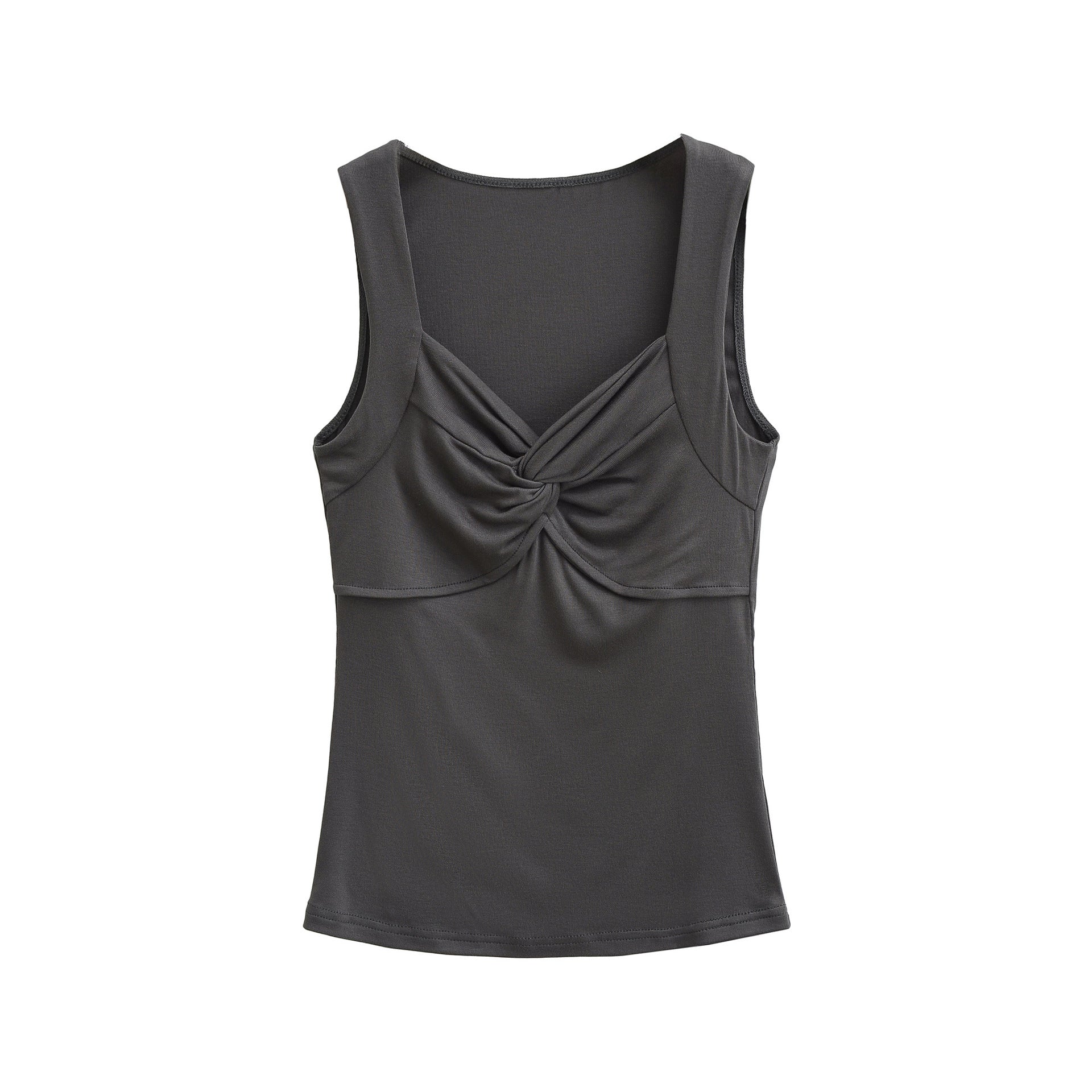 Woman wearing Knot Camisole Vest in a sunny outdoor setting