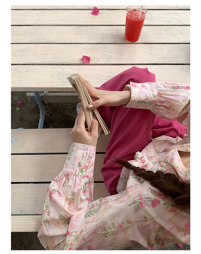 Floral Long Sleeve Shirt | Tajstylo