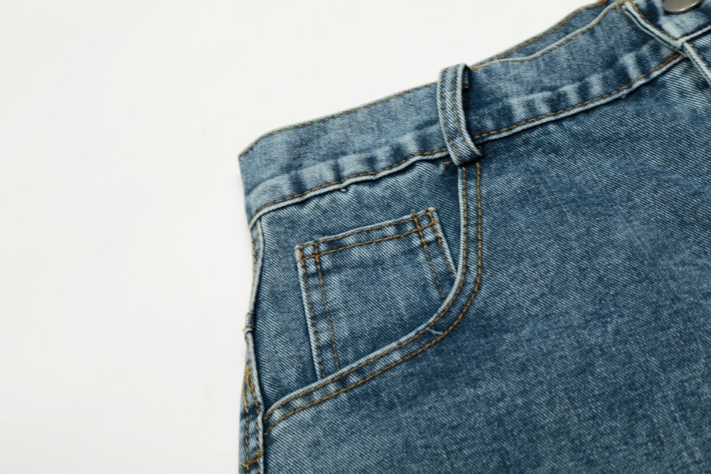 Washed Denim Pants | Tajstylo