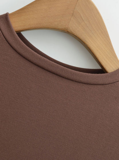Slim Fit Round Neck Top | Tajstylo