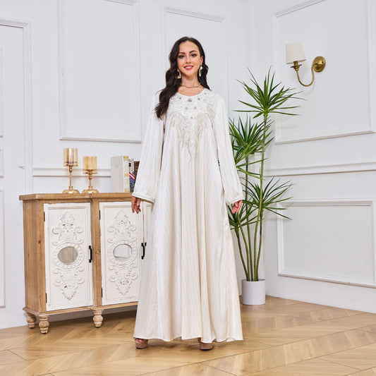 Round Neck Long Sleeved Dress | Tajstylo