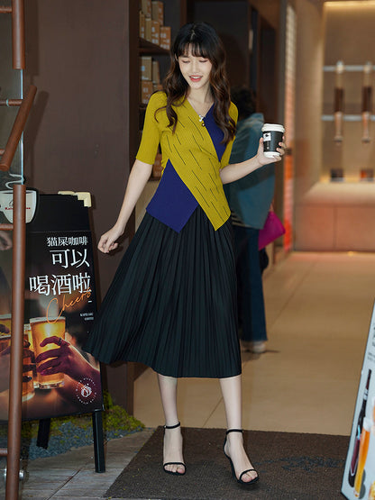 Solid Pleated Skirt for Women | Tajstylo