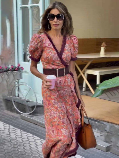 Bohemian Elegant Midi Dress | Tajstylo