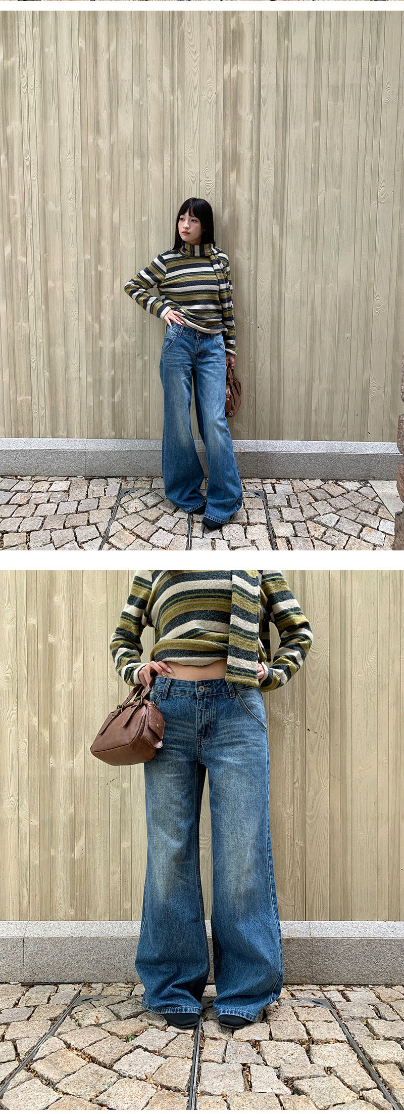 Loose Straight Leg Jeans with Unique Pockets | Tajstylo