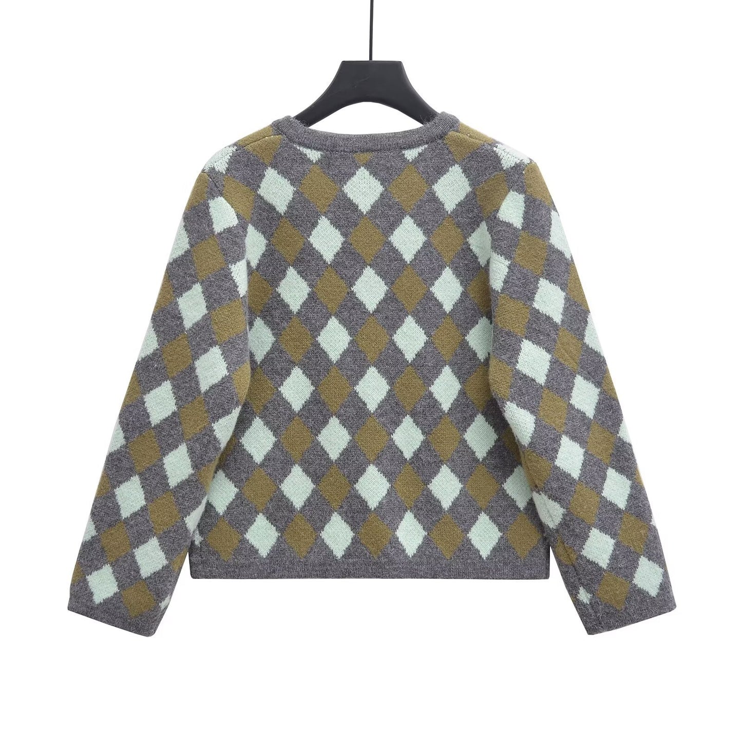 Diamond Jacquard Sweater | Tajstylo