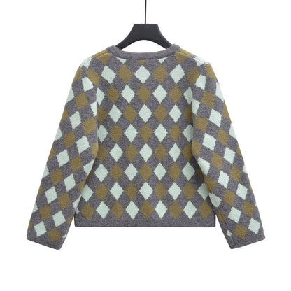 Diamond Jacquard Sweater | Tajstylo