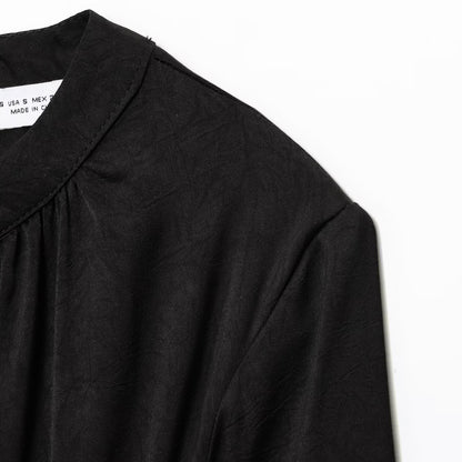 Black Long Sleeve A-Line Dress | Tajstylo