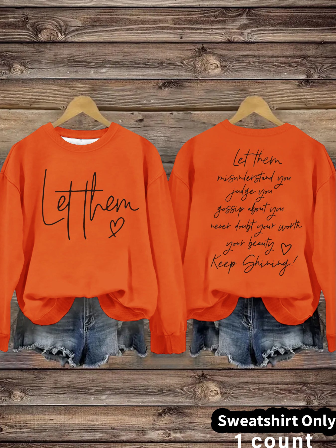 Woman wearing Round Neck Hoodie for Women in a casual outdoor setting