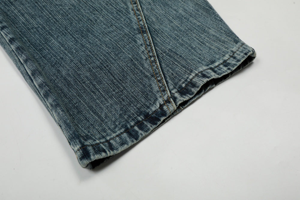 Blue Cowboy Curved Pants | Tajstylo