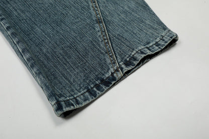 Blue Cowboy Curved Pants | Tajstylo