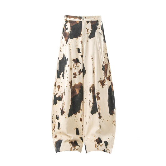 Vintage Cow Pattern Jeans for Women | Tajstylo
