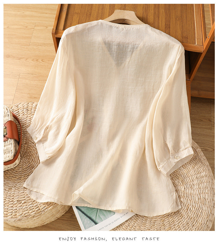Embroidered Shirt Top for Women | Tajstylo