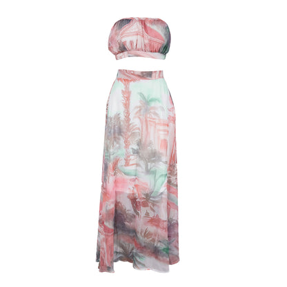 Casual Printed Two-Piece Set | Tajstylo
