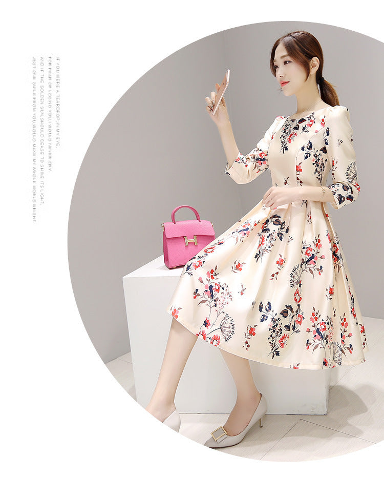 Chic Korean Style Mid Length Dress | Tajstylo