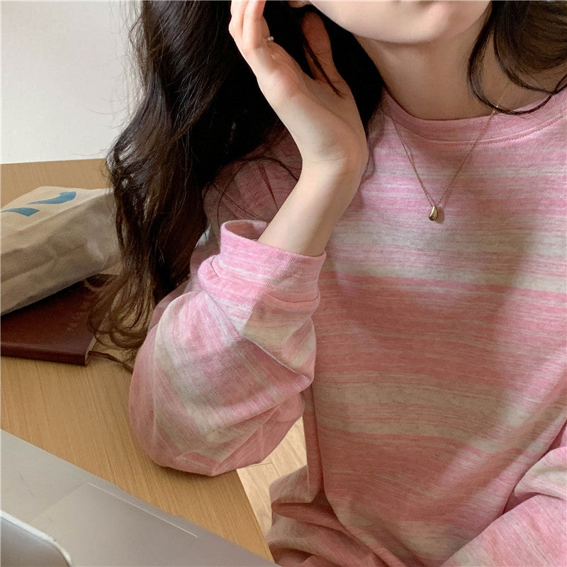 Casual Stripe Long Sleeve T-Shirt | Tajstylo