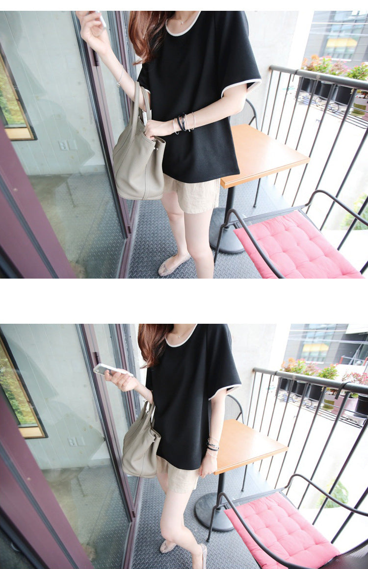 Casual Solid Color Short Sleeve T-Shirt | Tajstylo