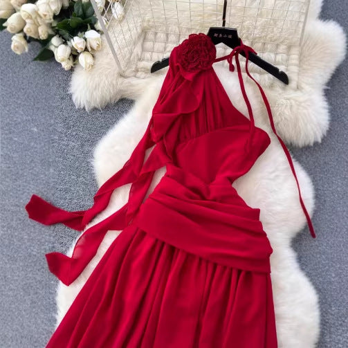 Floral Sleeveless Drape Maxi Dress | Tajstylo