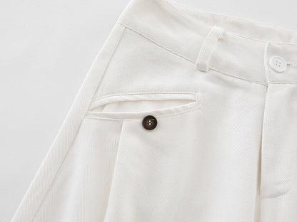 Casual White Denim Pants for Women | Tajstylo