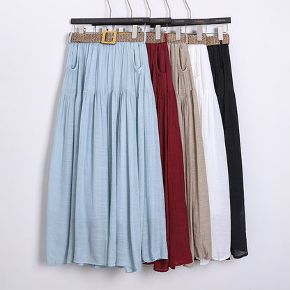 Belt Double Pocket Skirt | Tajstylo