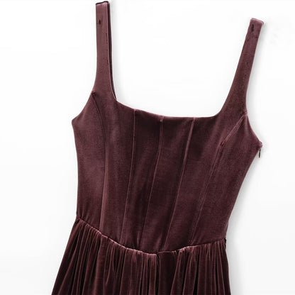 Velvet Corset Style Dress | Tajstylo
