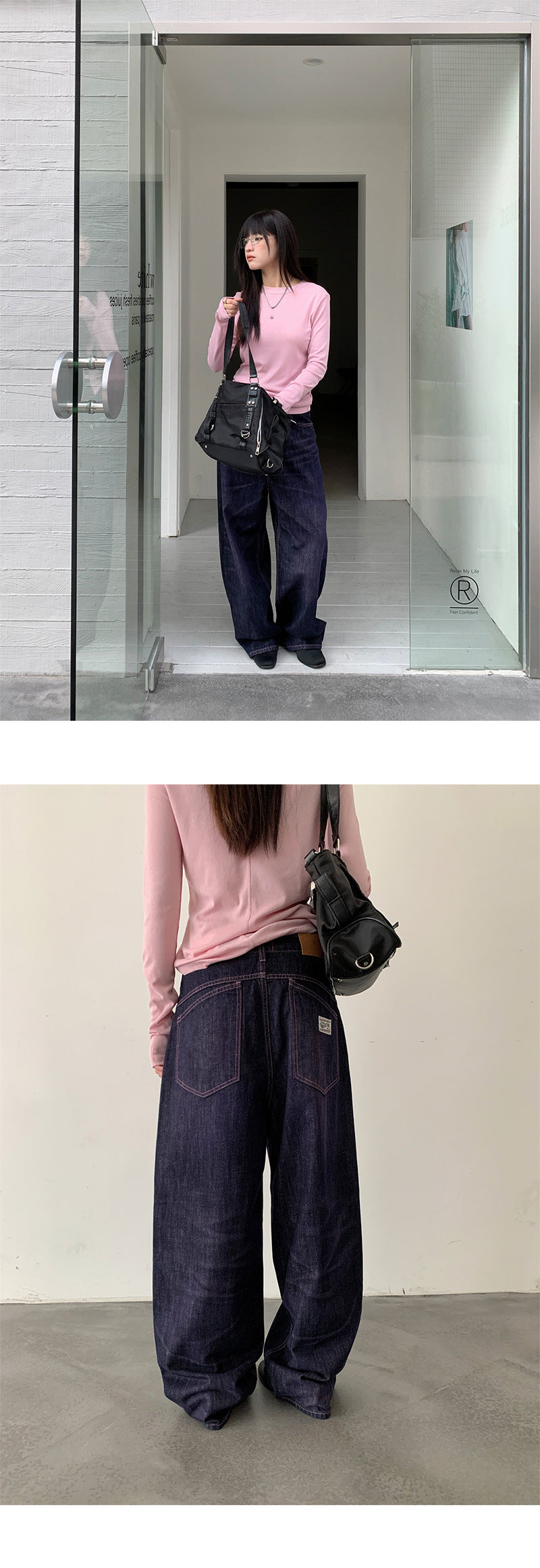 Retro Wide Leg Jeans | Tajstylo