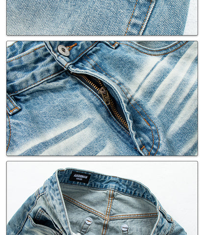 Distressed Light Blue Flared Jeans | Tajstylo