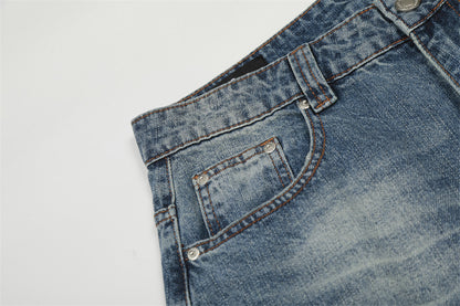 Distressed Blue Denim Jeans | Tajstylo
