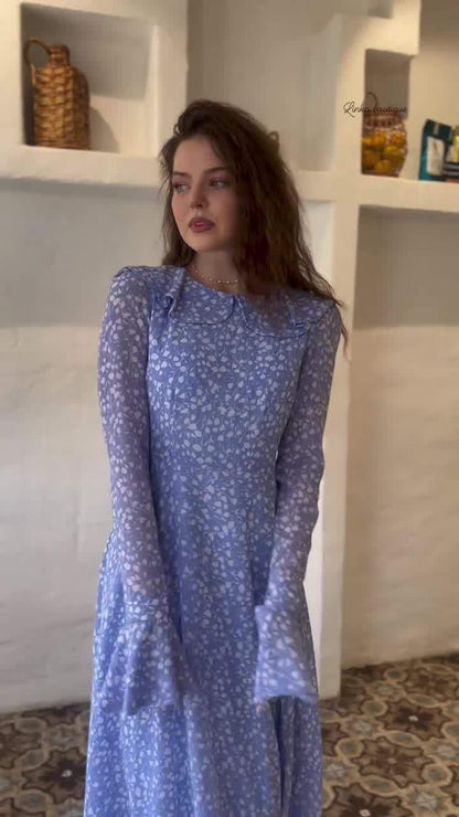 Baby Doll Collar Polka Dot Dress | Tajstylo