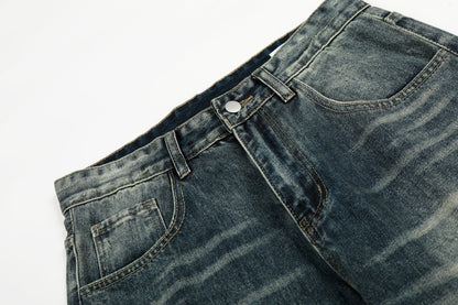 Denim Straight Leg Pants | Tajstylo