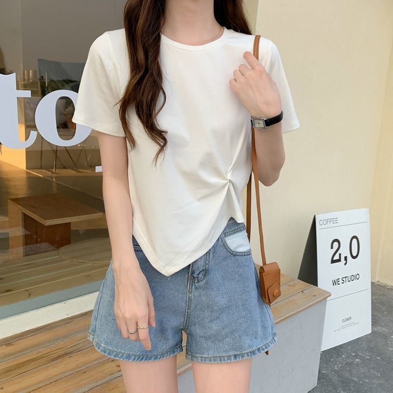 Slim Fit Short Sleeve Crop Top | Tajstylo