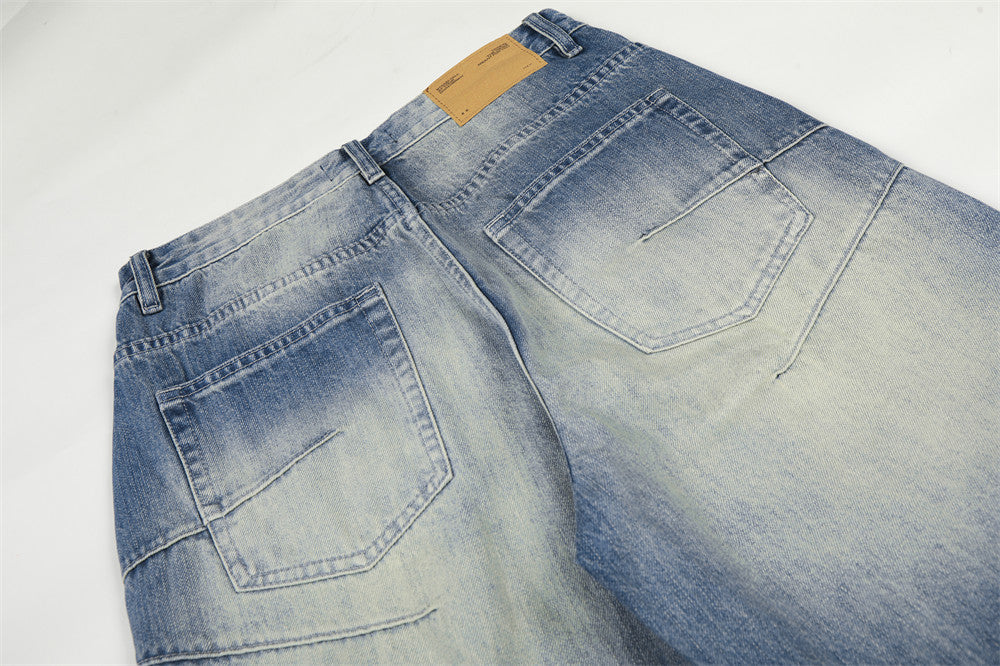 Color Blocked Polished Denim Jeans | Tajstylo